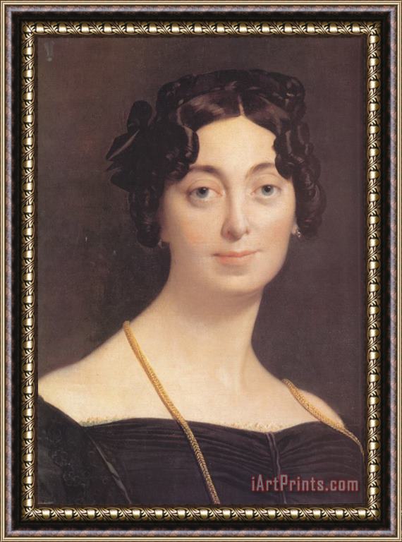 Jean Auguste Dominique Ingres Madame Jacqueslouis Leblanc, Nee Francoise Poncelle [detail] Framed Painting
